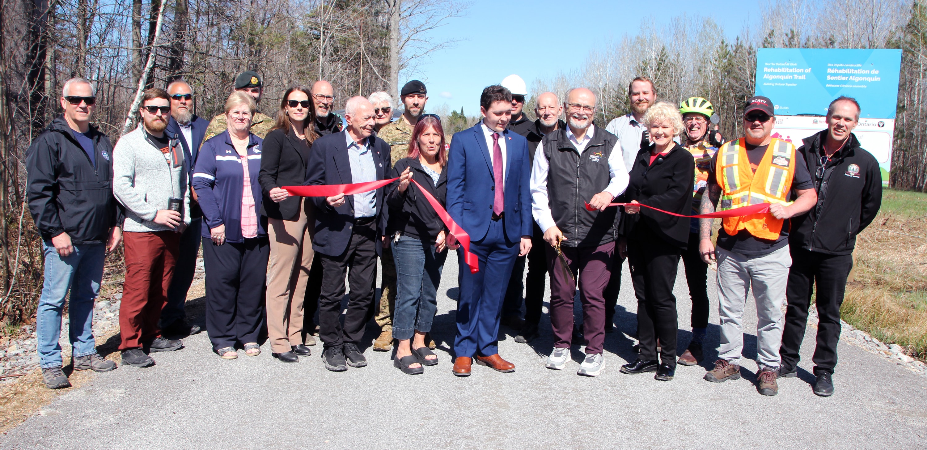 Ribbon cutting at Garrison Petawawa Algonquin Trail
